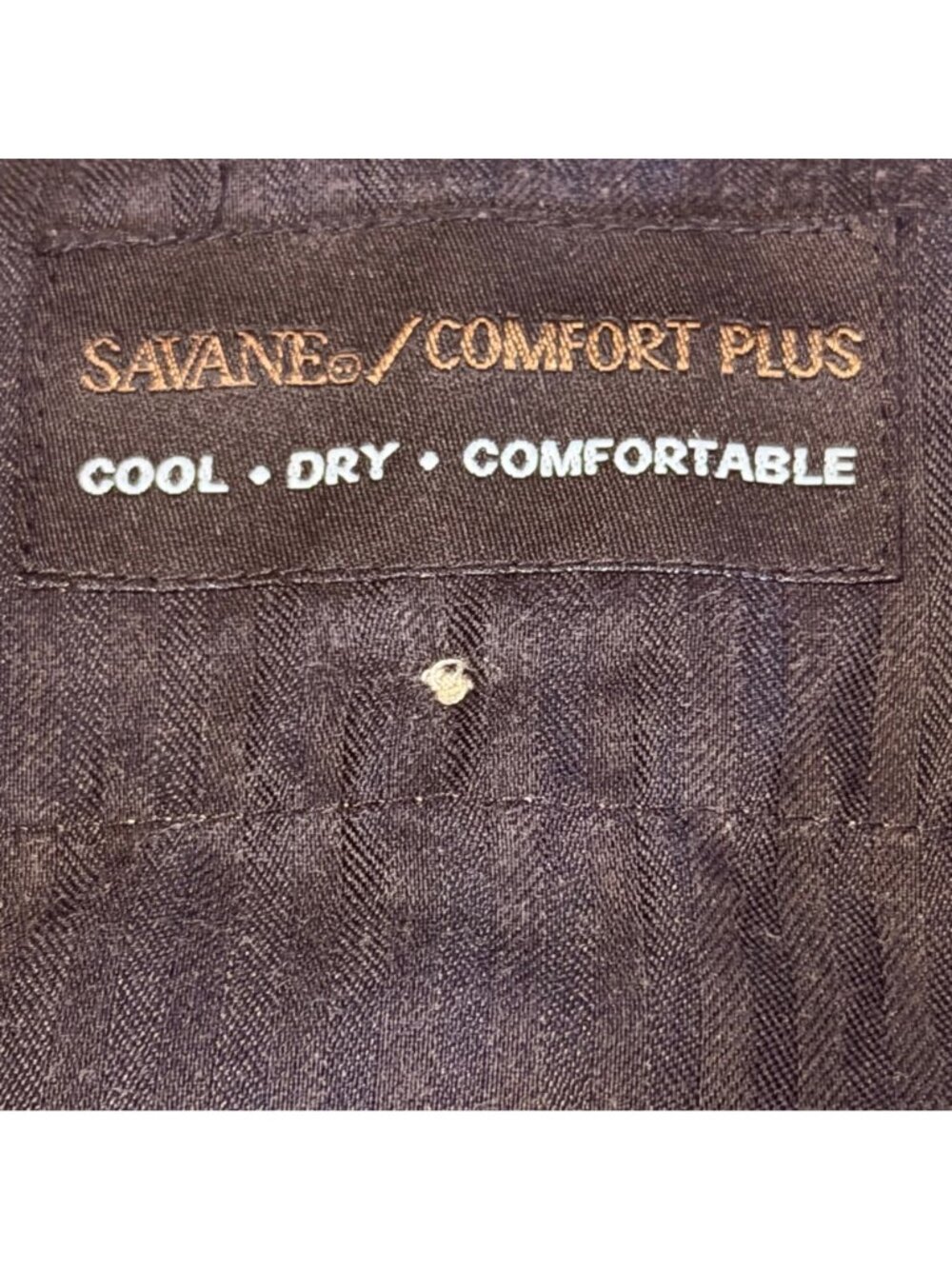 Savane Comfort Plus Mens Pleated Dress Pants 34W X 29L Stone Beige Polyester Coo - Picture 7 of 8